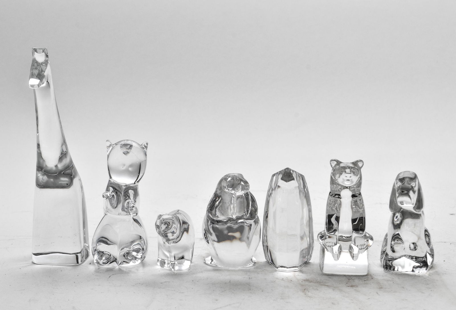 Crystal Glass Animal Figurines, Group of 7 (1 of 8)
