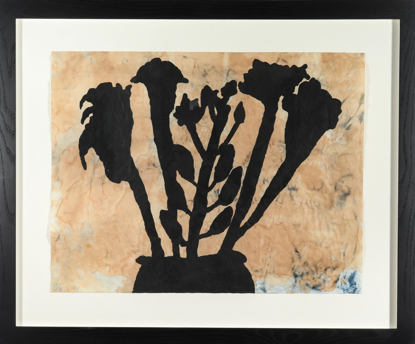 Donald Baechler Gouache & Tea on Paper (1 of 5)