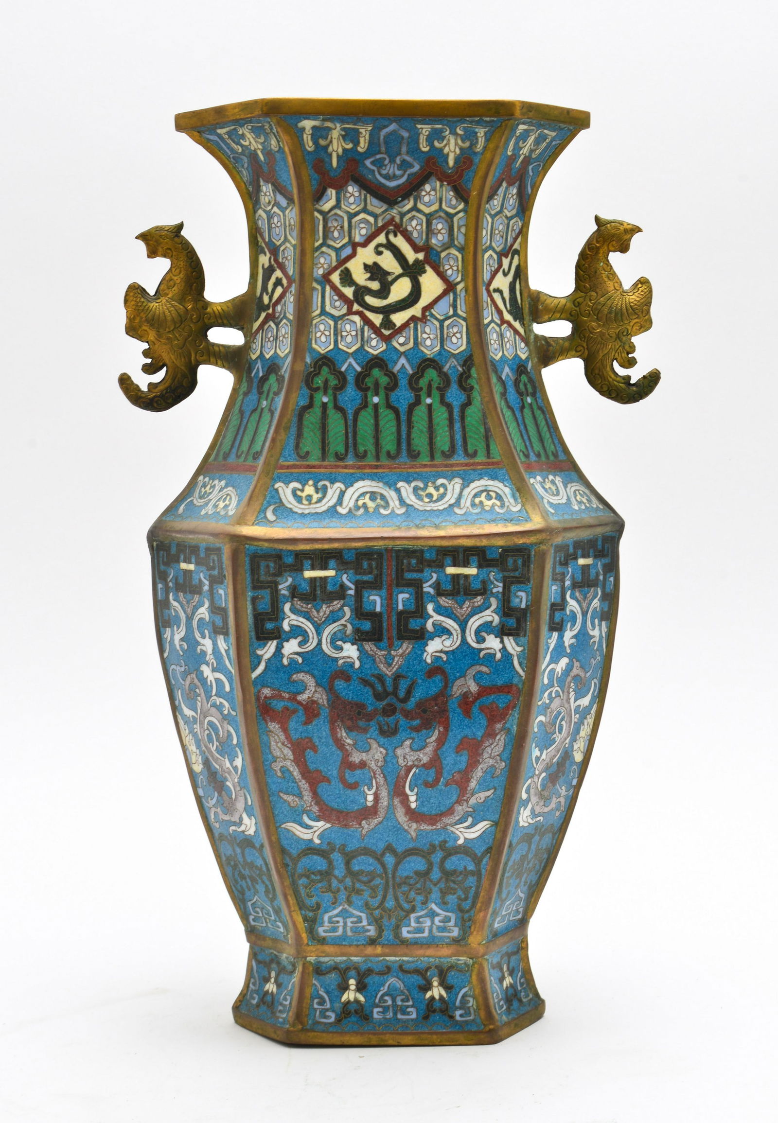 Chinese Cloisonne Enamel Vase, Antique (1 of 8)