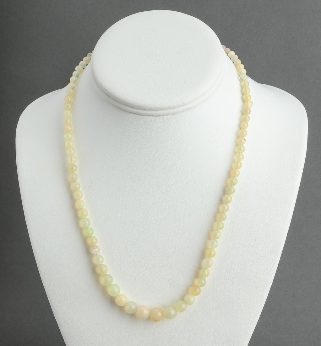 14K Yellow Gold African Opal Beaded Necklace (1 of 5)