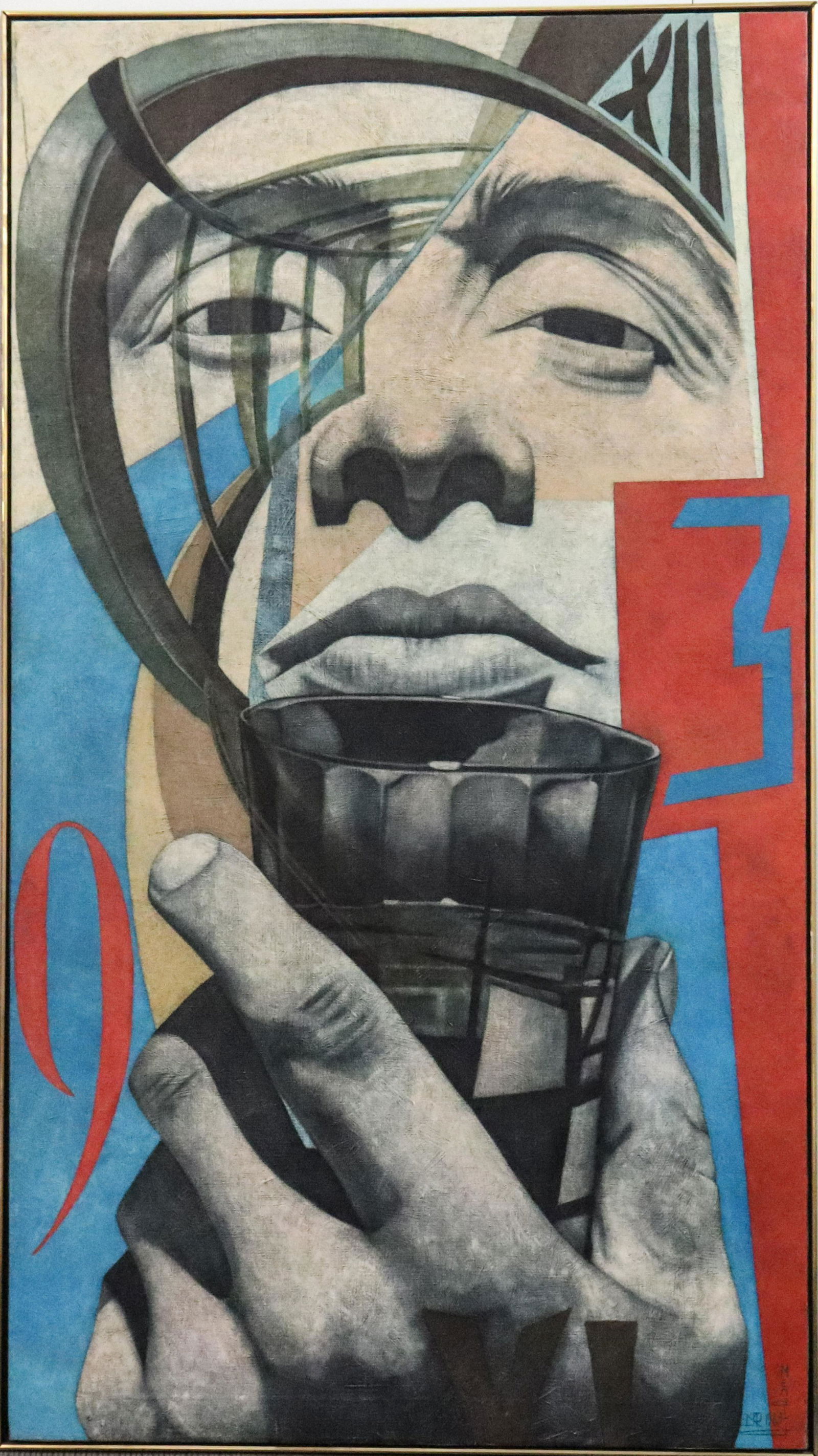 Mendij Signed Large Portrait Oil on Canvas (1 of 7)