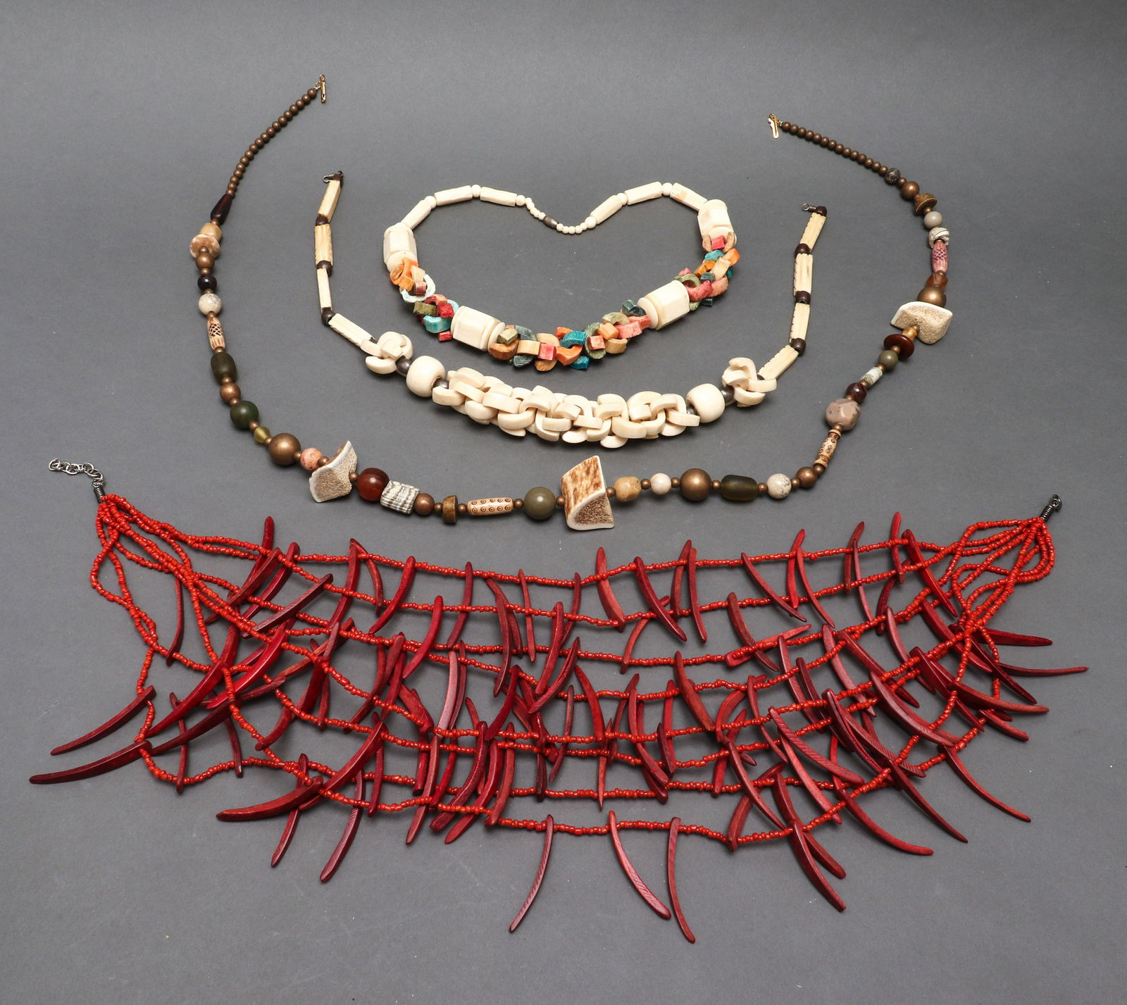 Collection of Beaded Necklaces incl Horn & Coral 4 (1 of 4)