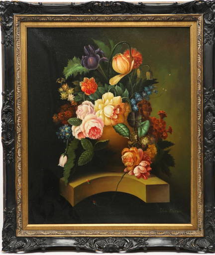 Van Duzer Dutch Manner Still Life Oil On Canvas