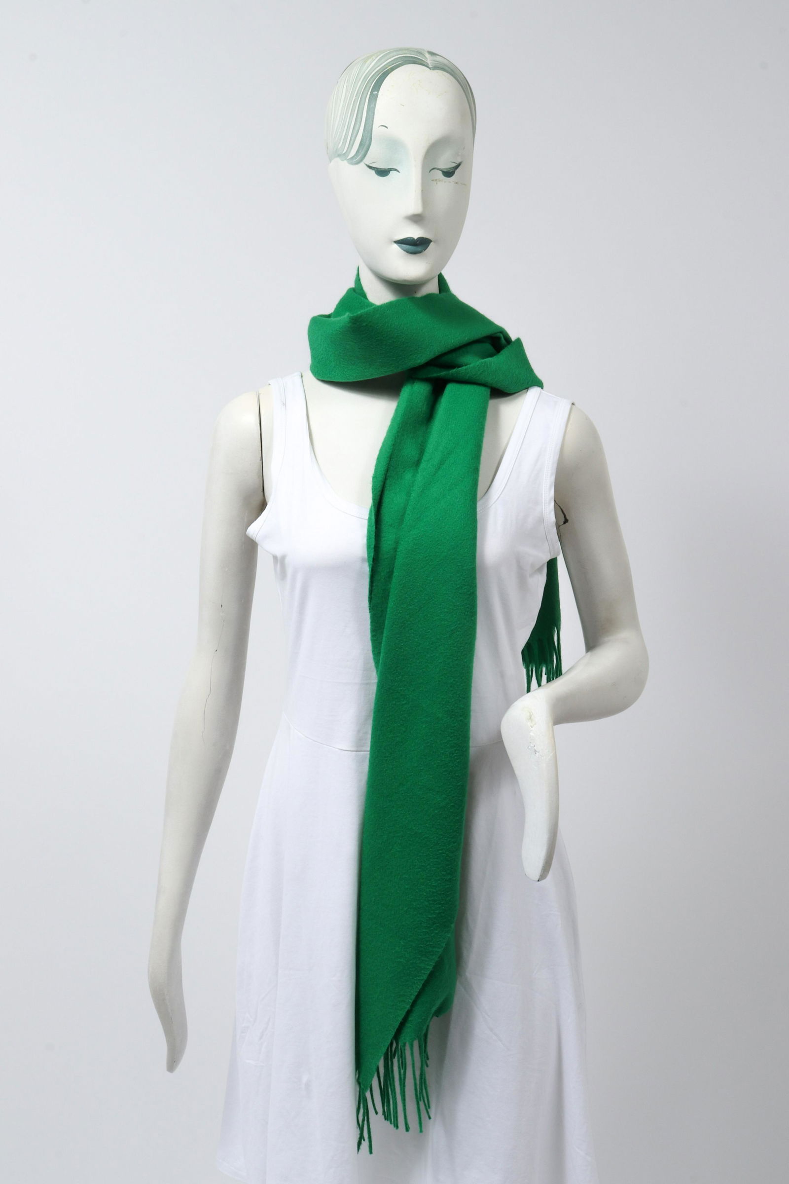 Gucci Vintage Green Cashmere Scarf (1 of 4)