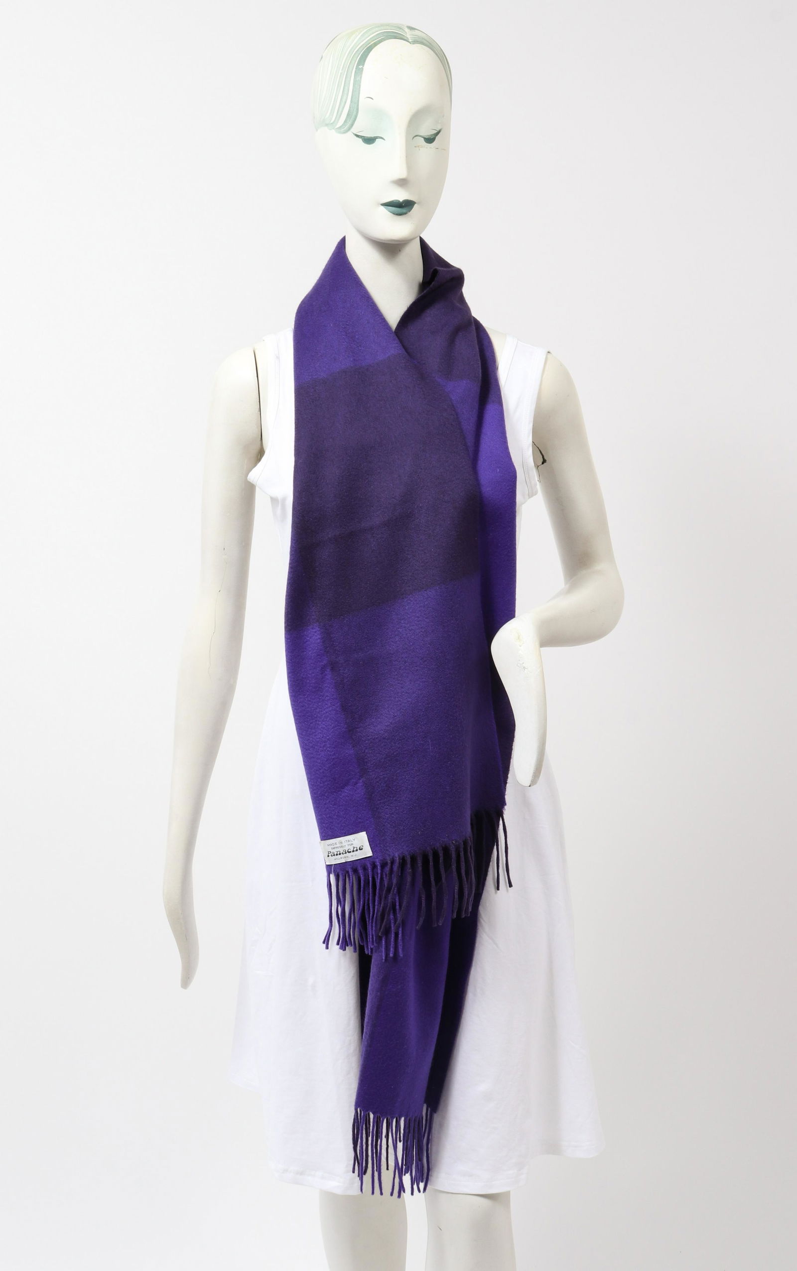 Loro Piana Vintage Purple Cashmere Scarf (1 of 5)