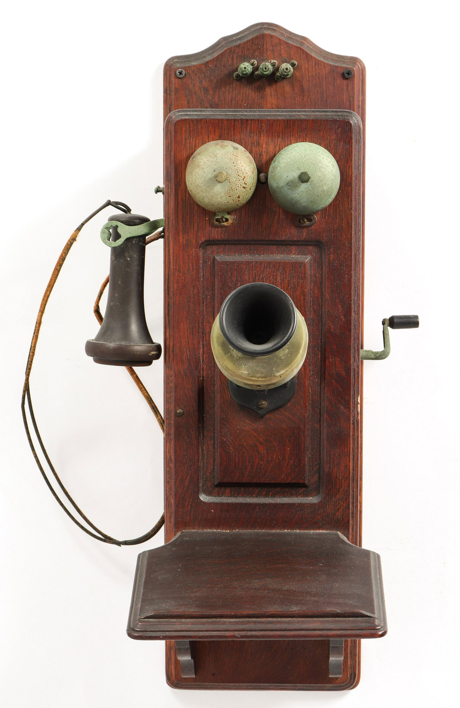 Early Wall Phone in Oak Wood Case (1 of 7)