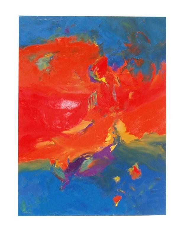 Jean R. Sampson "Topsy Turvy" Oil On Canvas (1 of 12)