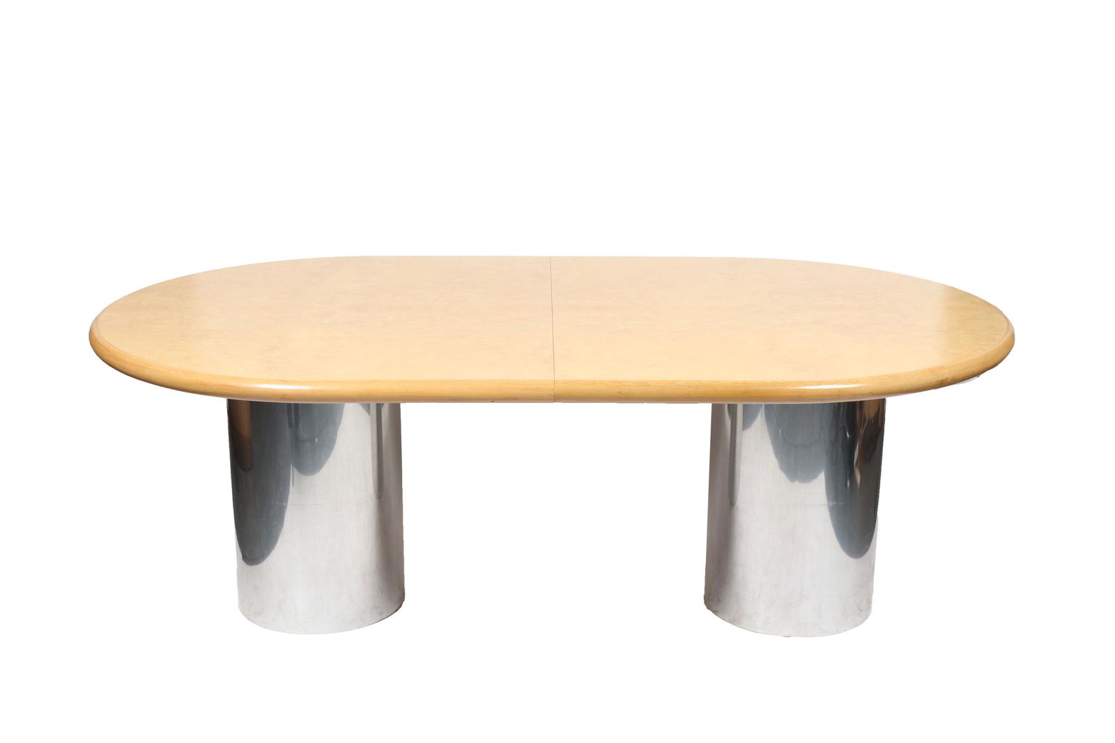 Modern Oval Top Double Pedestal Dining Table (1 of 3)