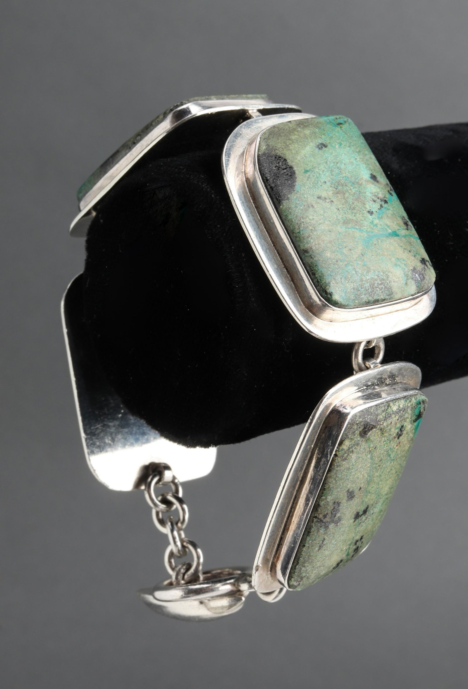 Native American Indian Silver & Turquoise Bracelet (1 of 4)