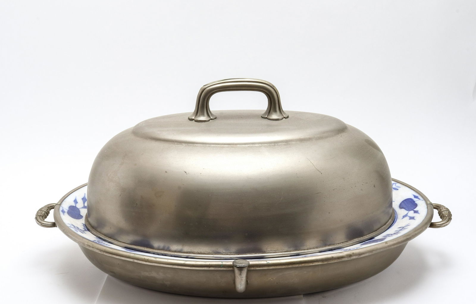 Meissen Porcelain "Blue Onion" Warming Platter (1 of 2)