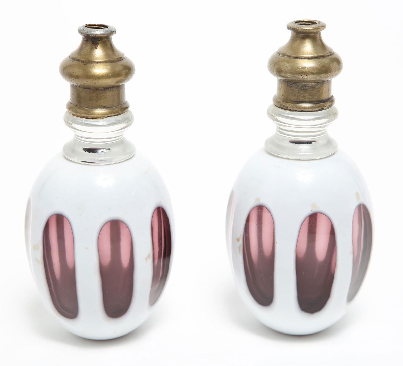 Bohemian Glass Lamp Finials, Pair (1 of 2)