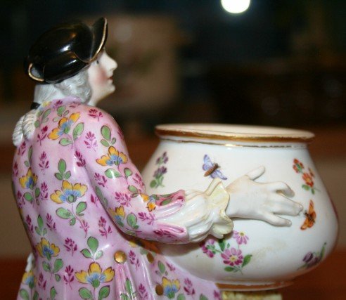 Meissen Porcelain Figural of Man Holding Vase - 4