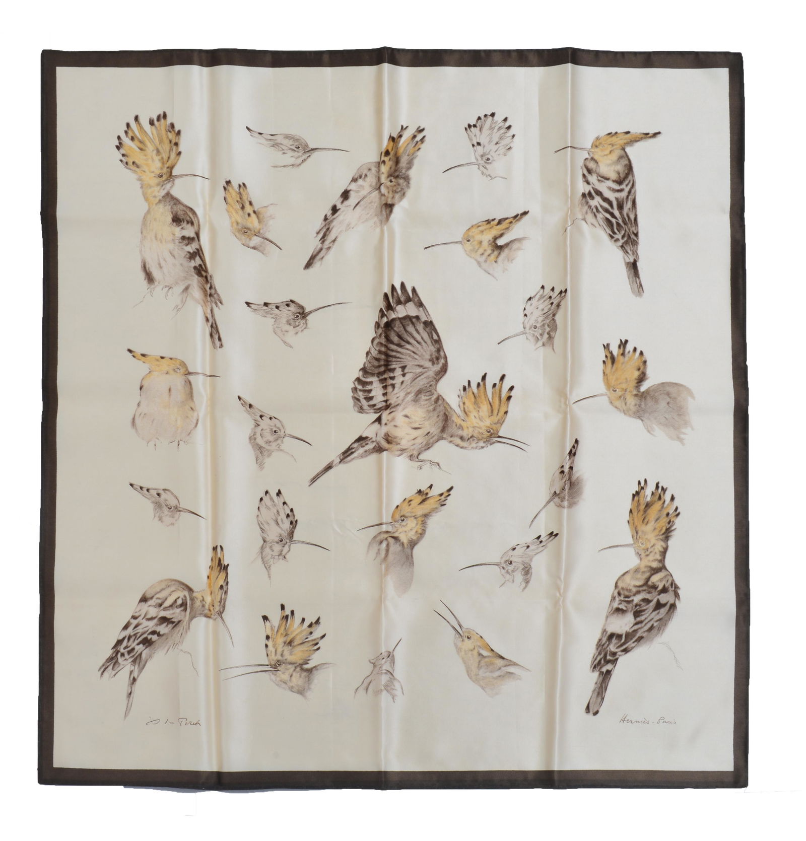 Hermes "Les Huppes" Vintage Silk Scarf (1 of 4)