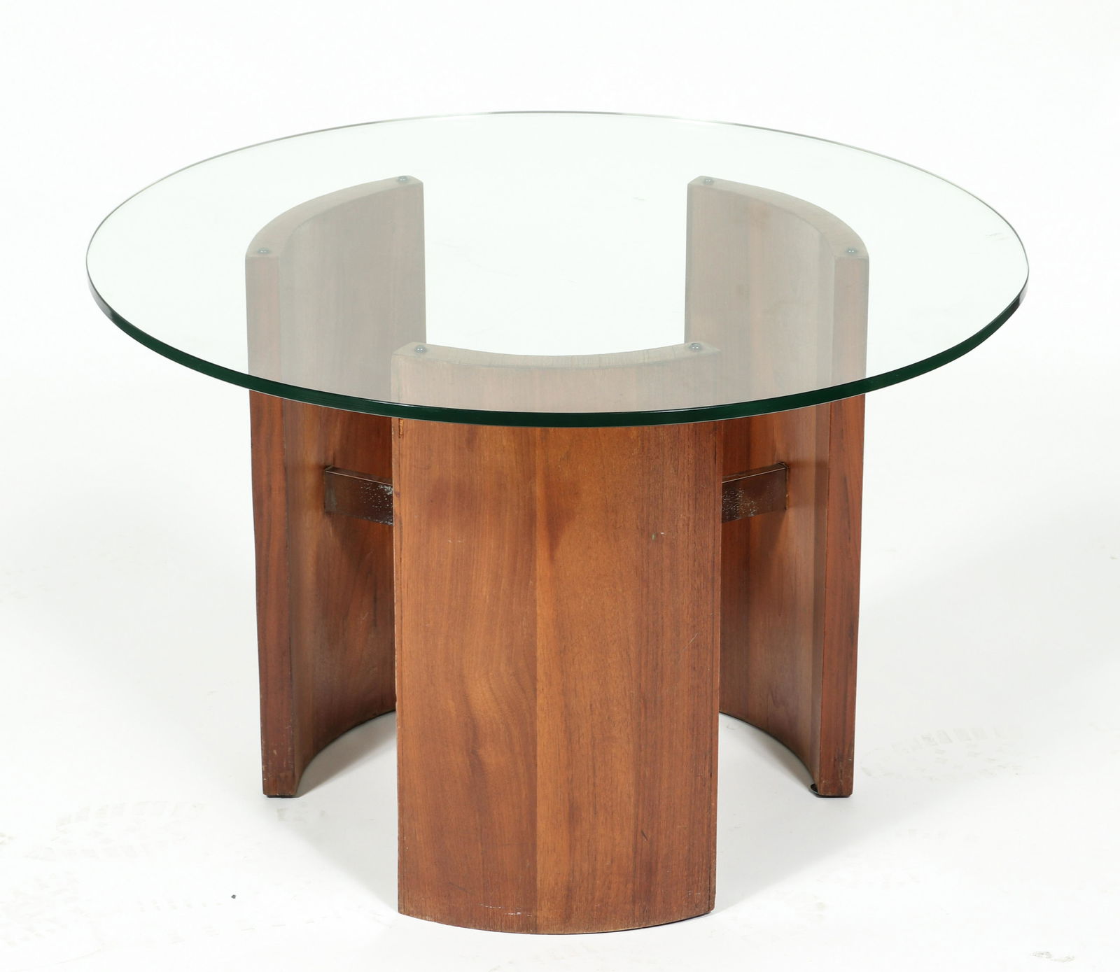 Modern Walnut & Glass Cocktail / Coffee Table (1 of 4)