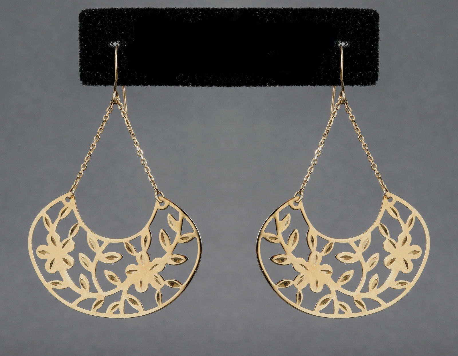 Vintage Turkish 14K Yellow Gold Filigree Earrings (1 of 3)