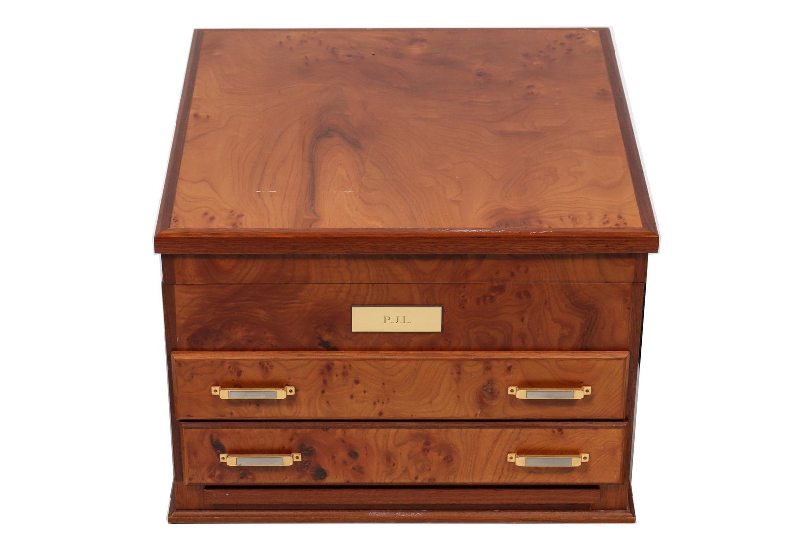 Italian Burled Olive Parlour Games Compendium Case (1 of 6)