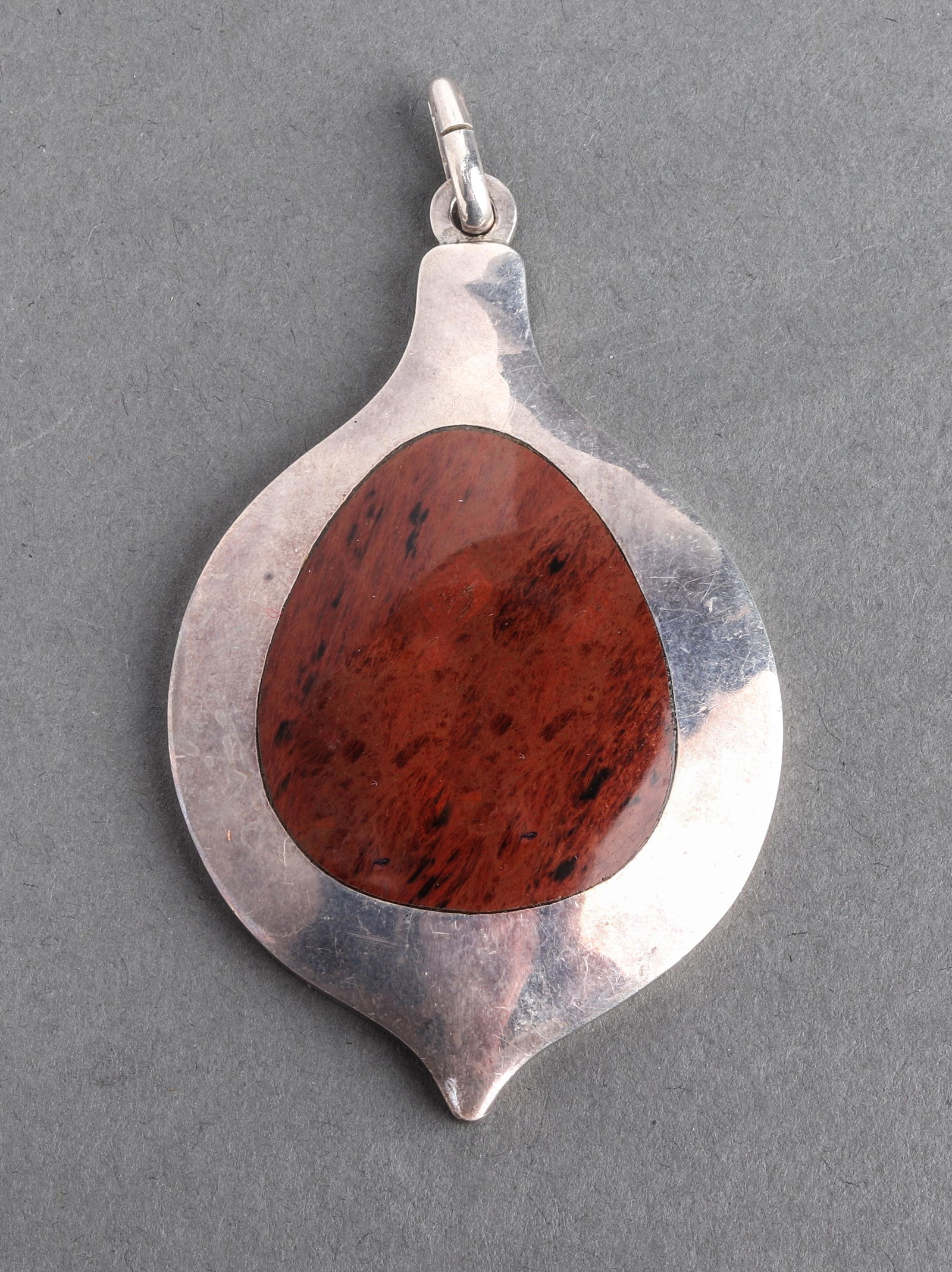 Taxco Silver & Agate Inlay Pendant (1 of 2)