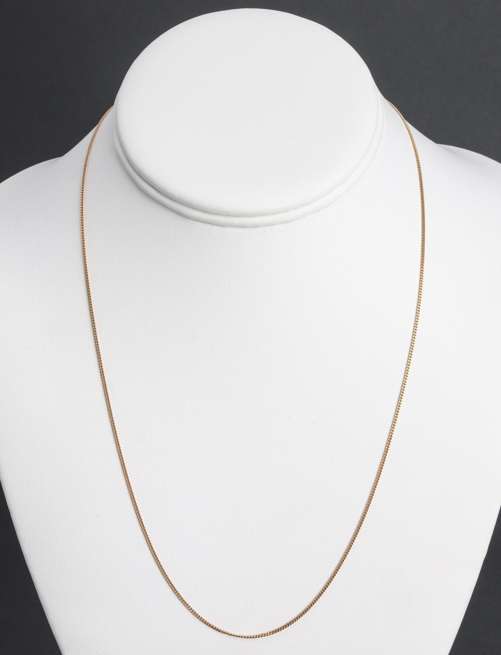 18K Yellow Gold Curb Link Chain Necklace (1 of 3)