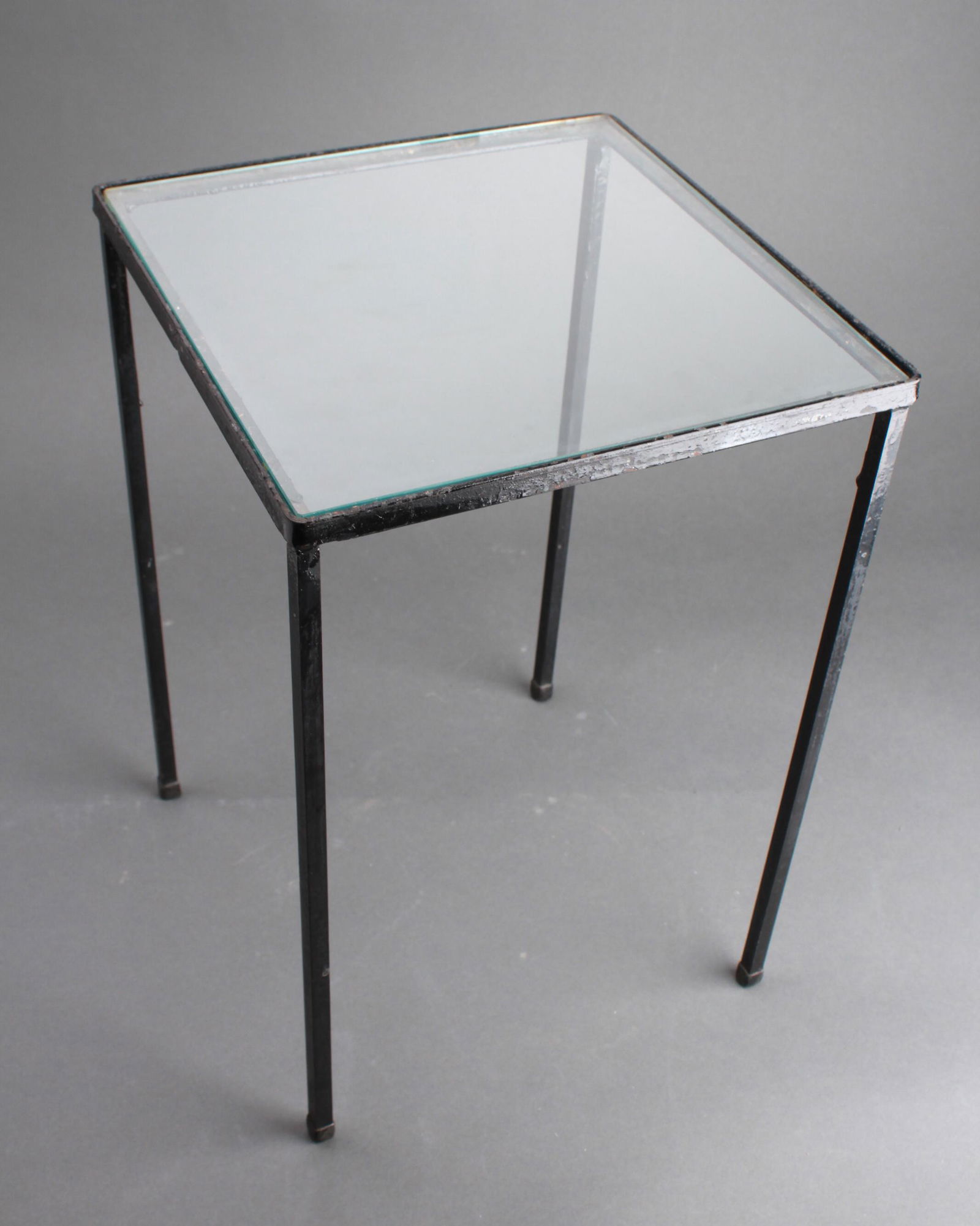 Giacometti Style Iron & Glass Side Table Pedestal (1 of 3)