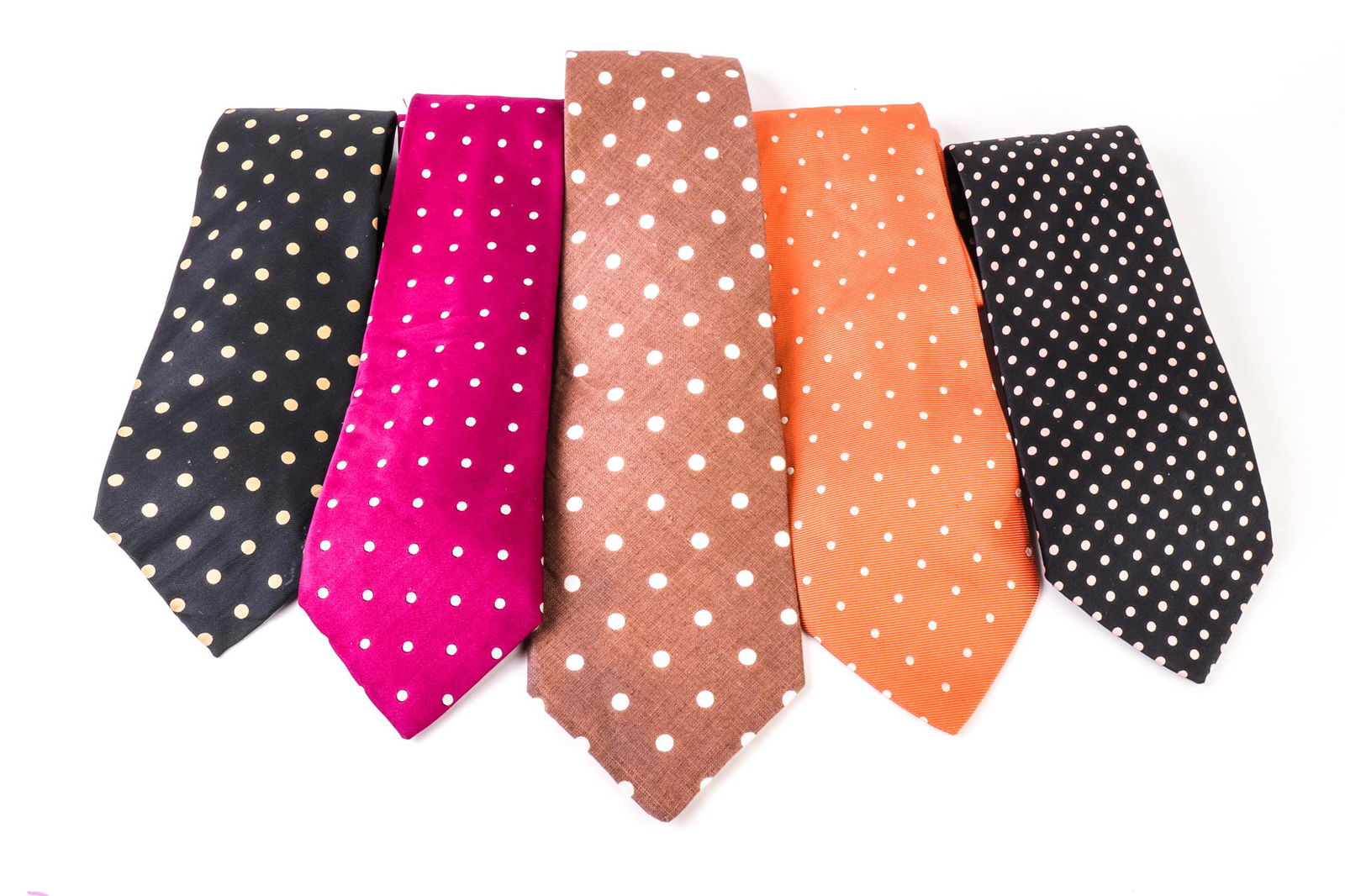 Men's Designer Silk & Linen Polka Dot Neckties, 5 (1 of 8)
