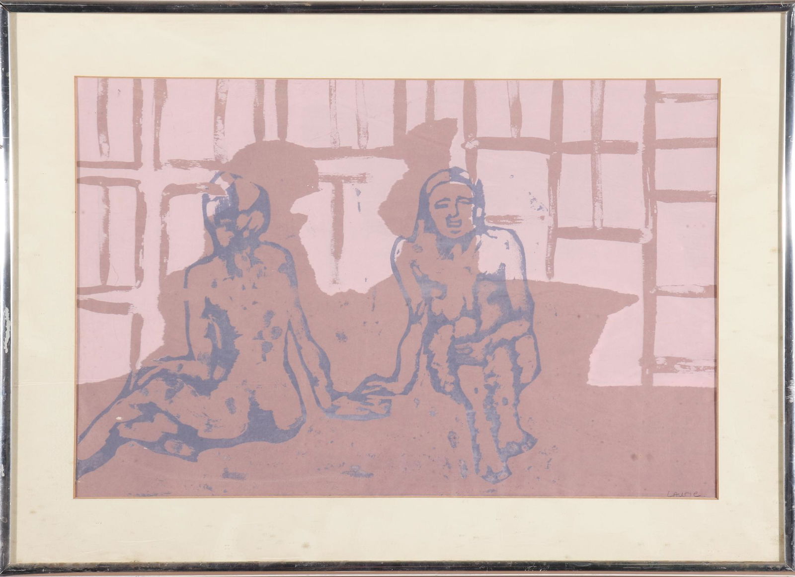 Figure Study Serigraph, Signed Laurie (1 of 3)