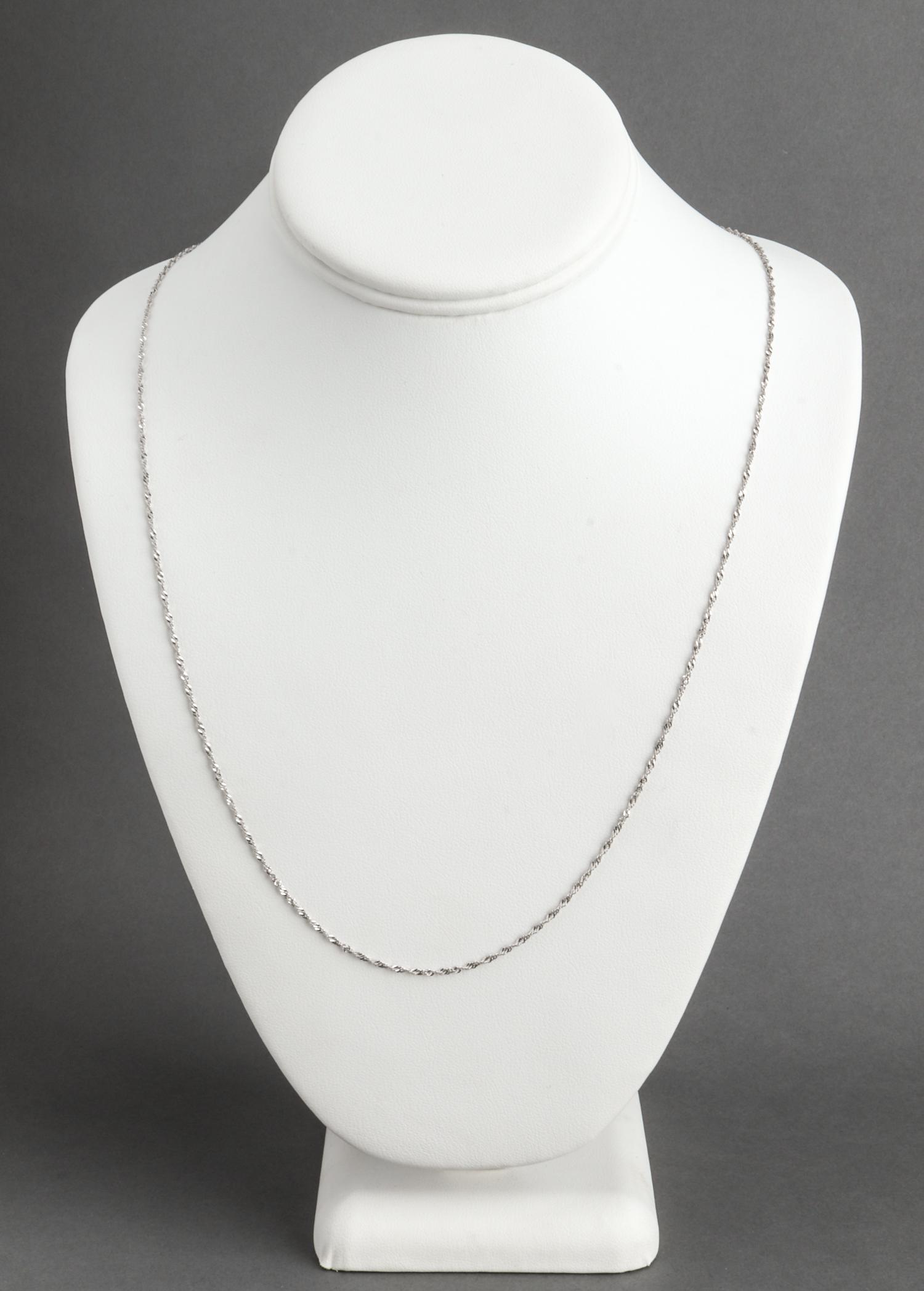 Milor Italian 14K White Gold Rope Chain Necklace (1 of 3)