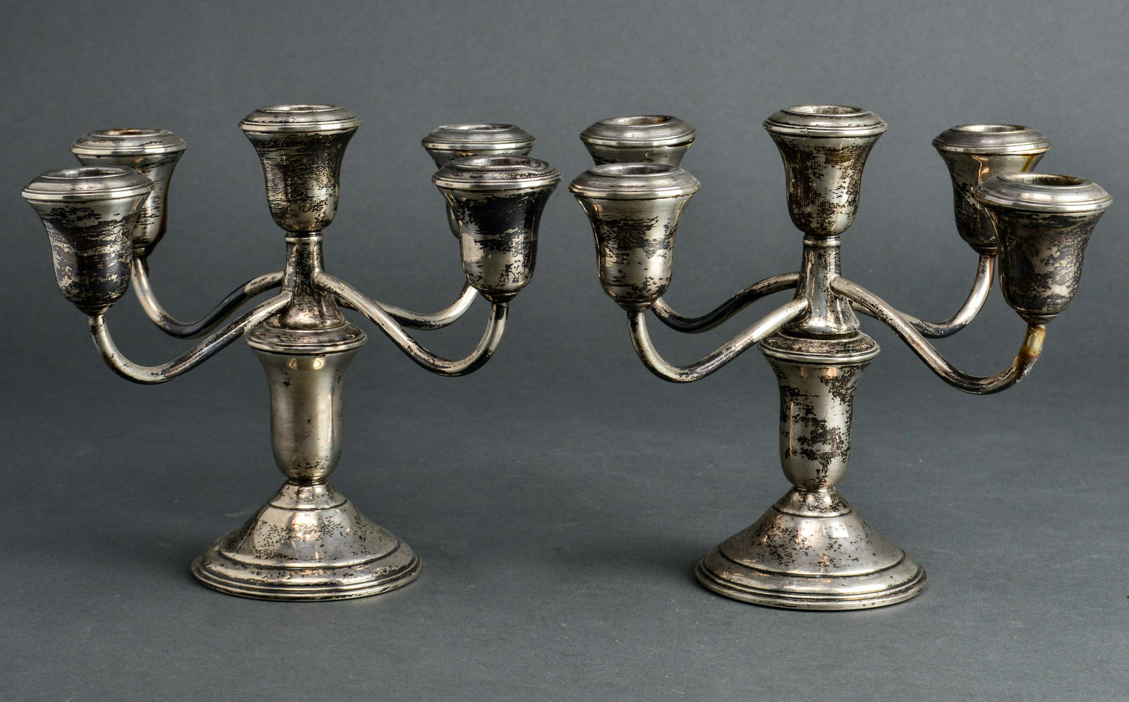 Sterling Silver Candelabra Candlesticks Pair (1 of 6)