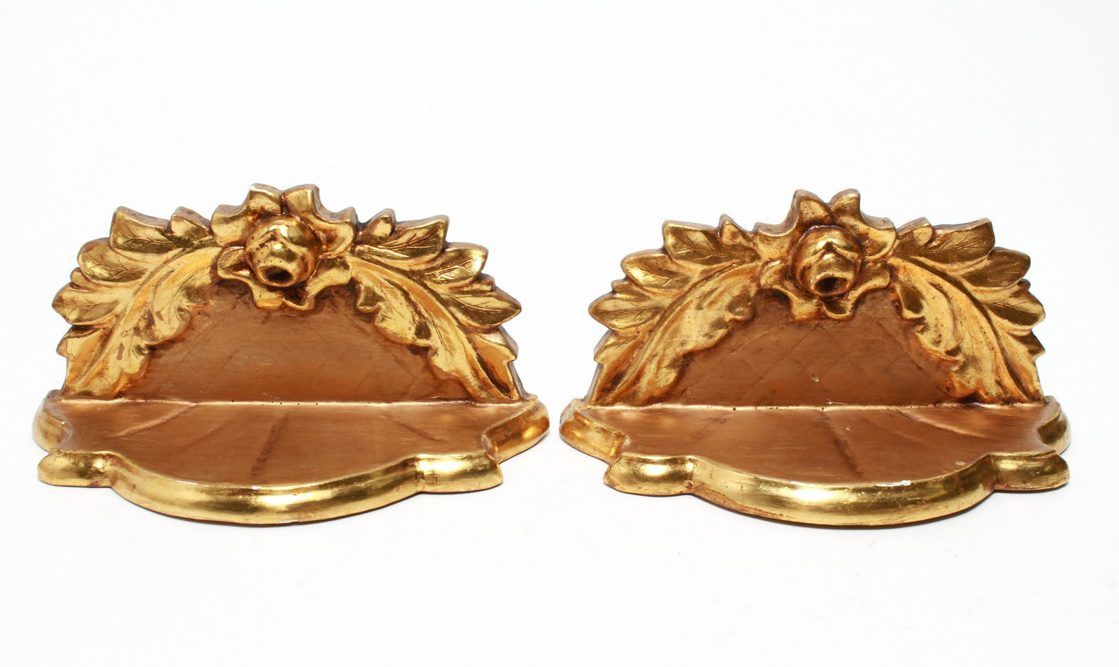Italian Rococo-Manner Giltwood Wall Brackets, Pr (1 of 5)