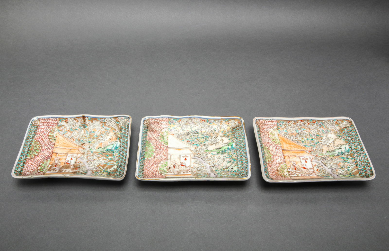 Chinese Famille Rose Porcelain Dishes, Group of 3 (1 of 6)