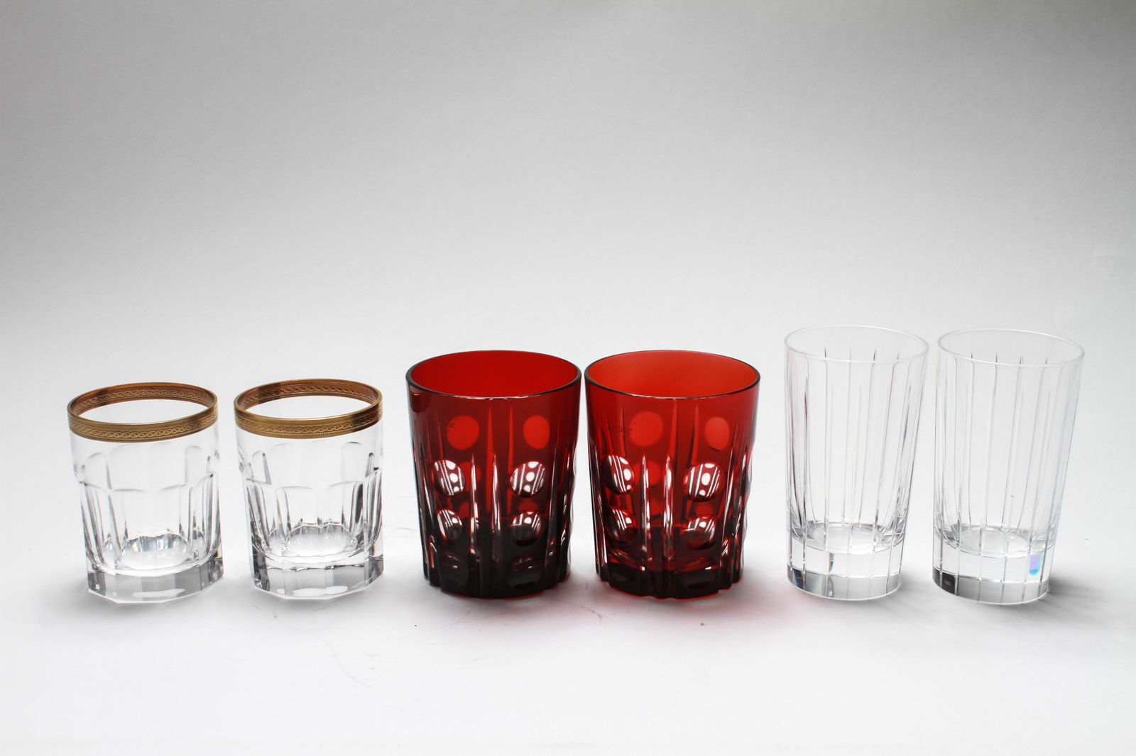 Bar Glasses incl. Faberge & Christofle, 3 Pair (1 of 3)