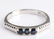 Mid-Century Modern 14K White Gold & Sapphire Ring - 3