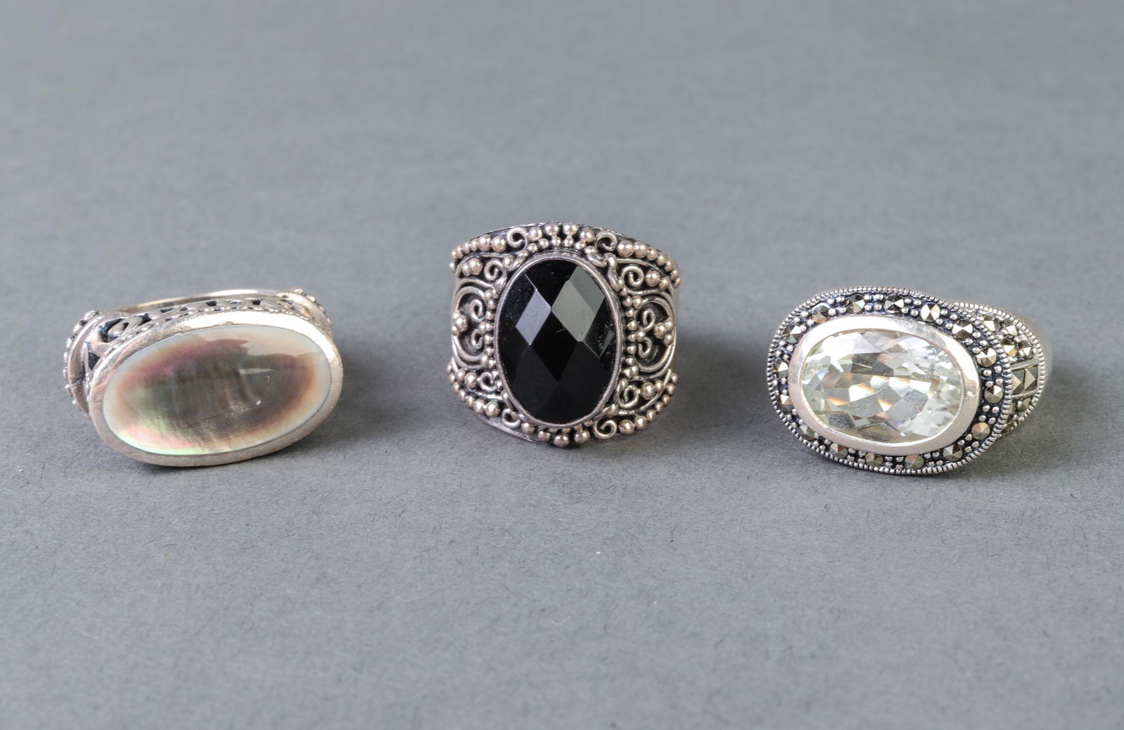 Sterling Silver Fashion Ring Assortment Group of 3 (1 of 7)