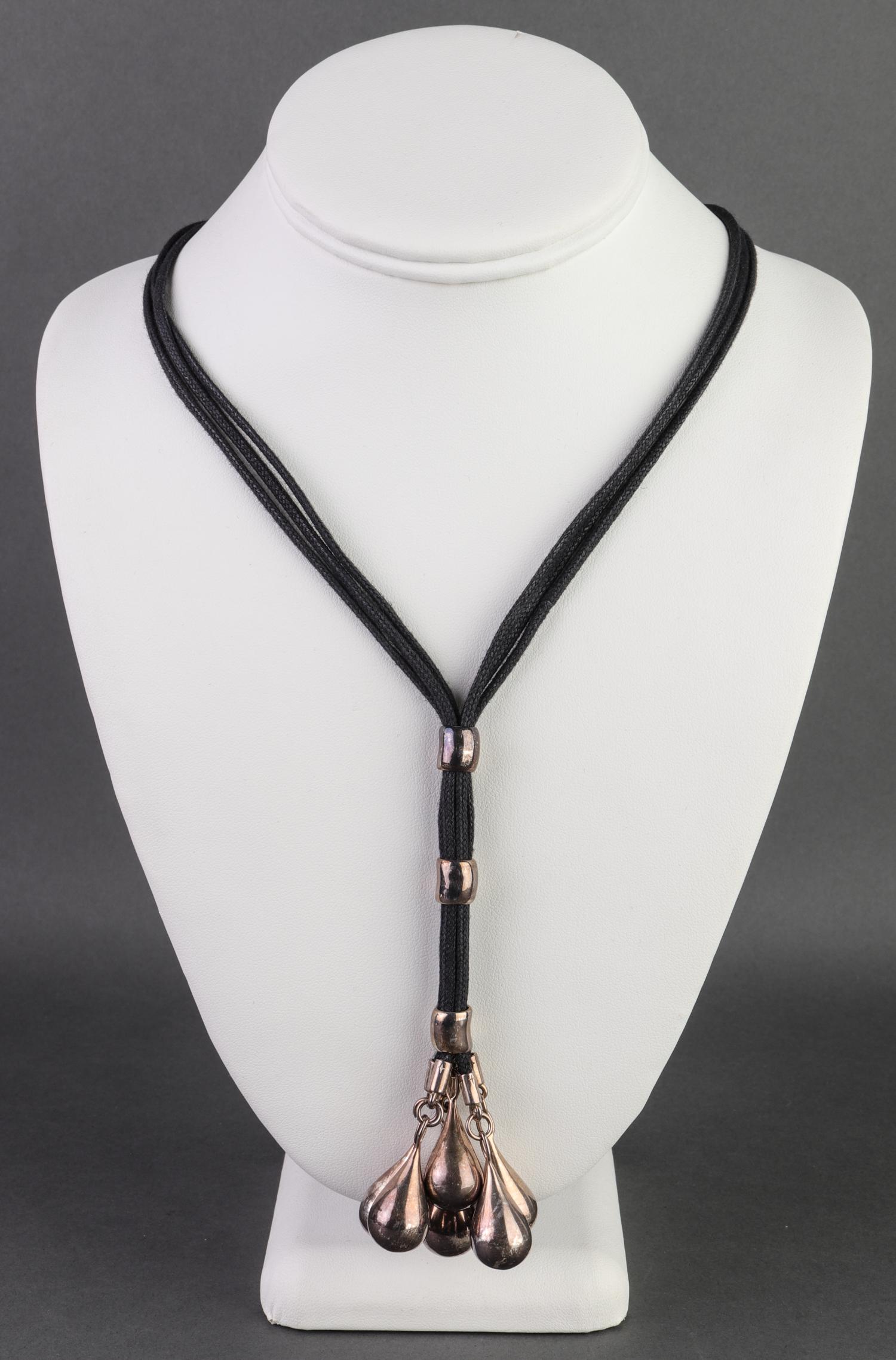 Sterling Silver "Raindrop" Pendant Necklace (1 of 4)