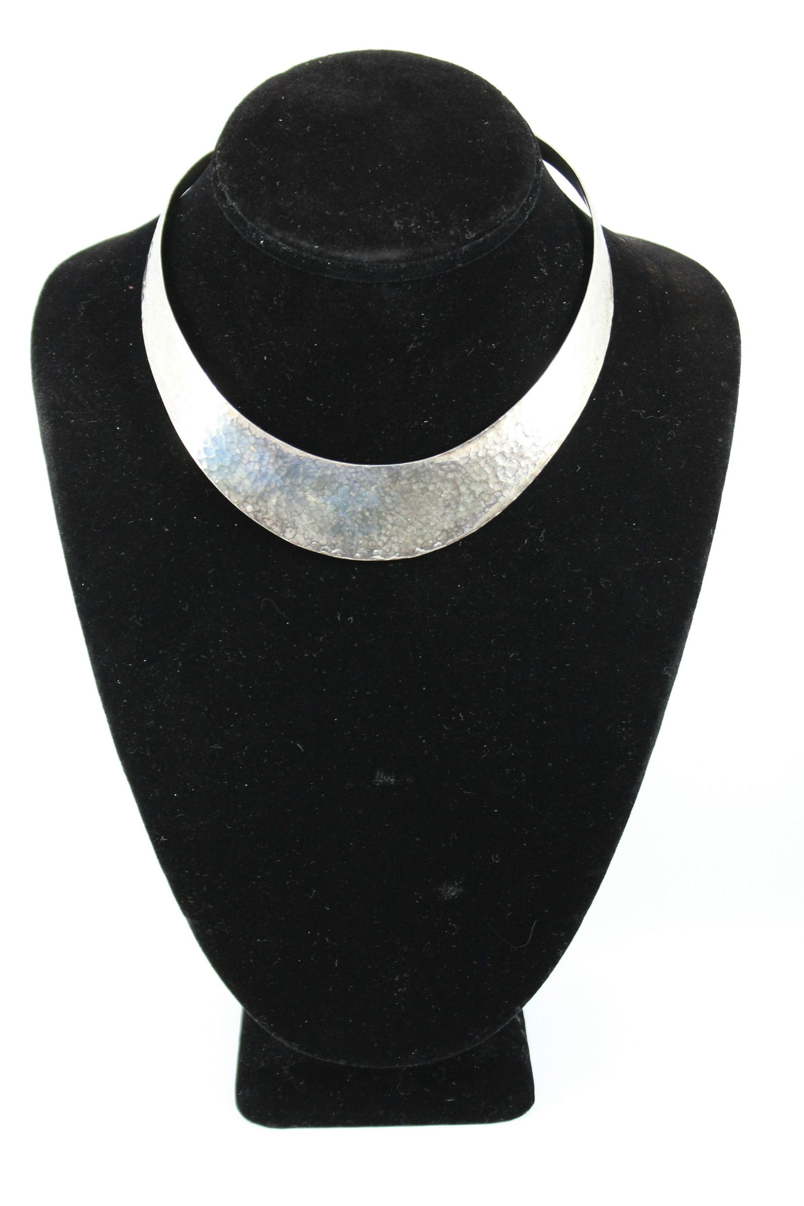 Mexican Sterling Silver Torque Choker Necklace (1 of 5)