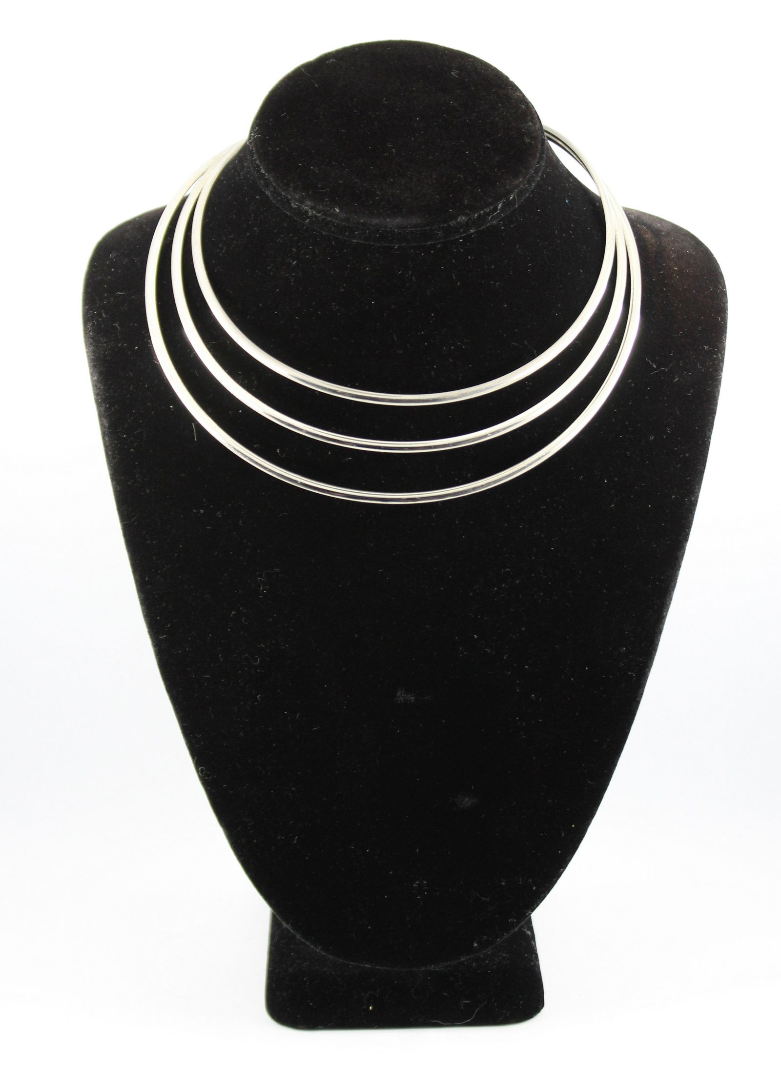 Silver-Tone Tiered Torque Choker Necklace (1 of 6)