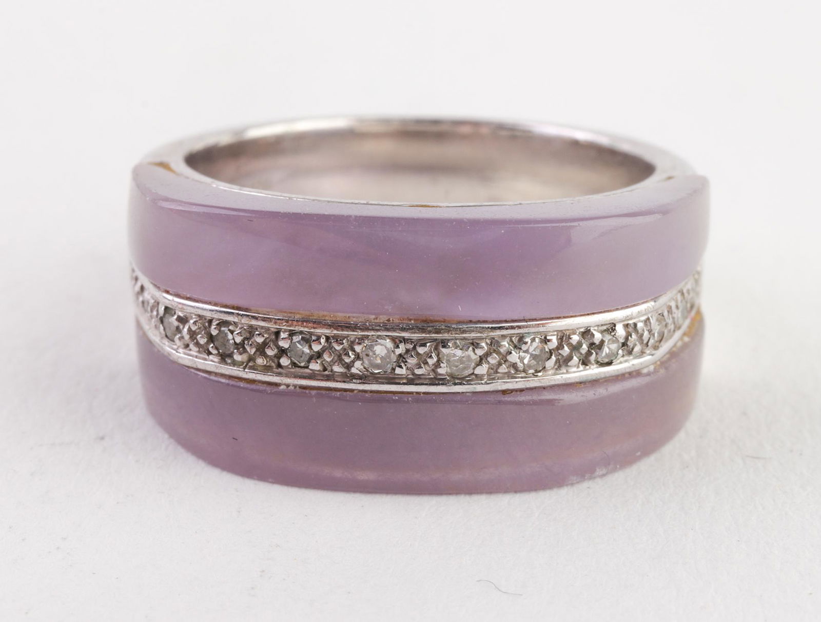 Silver & Lavender Jade Ring (1 of 5)