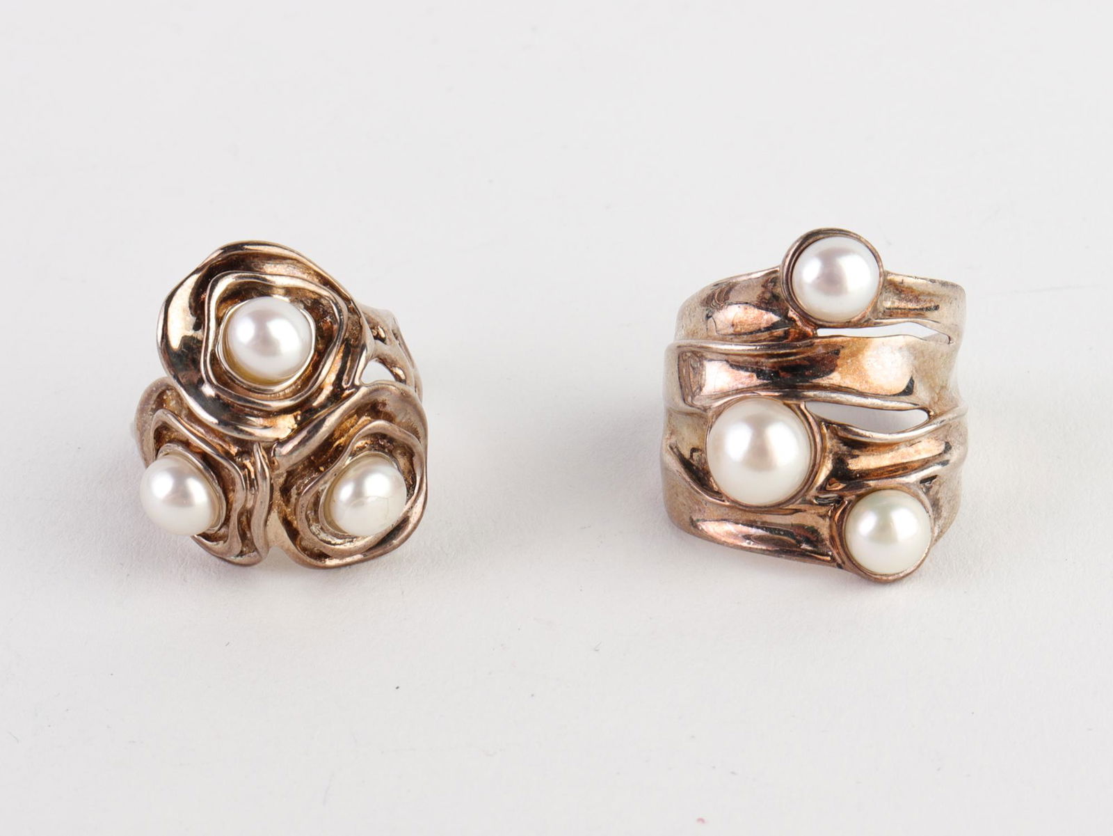 Hagit Gorali Israeli Silver & Pearl Rings, 2 (1 of 4)
