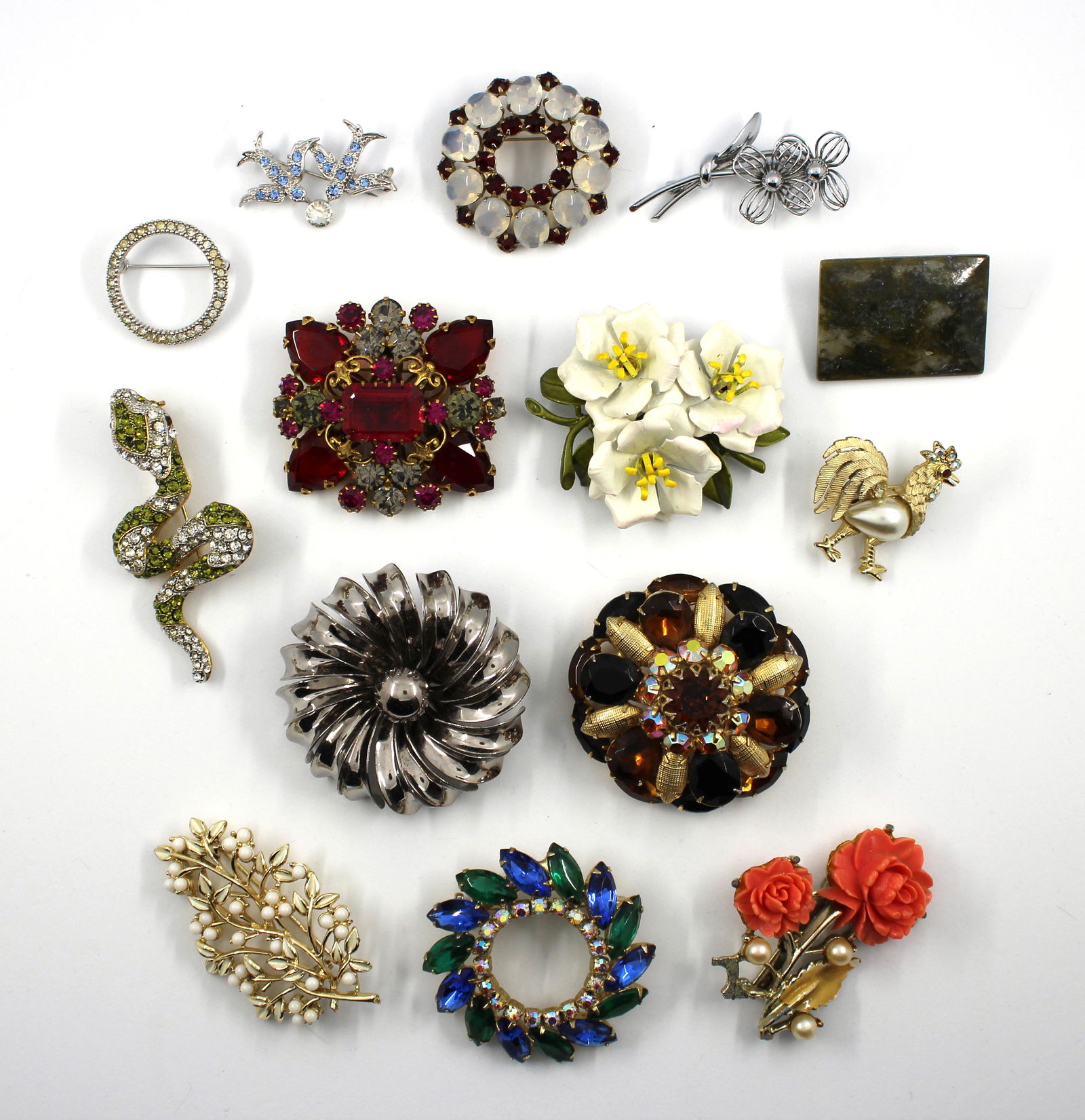 Misc. Costume Floral & Animal Brooches, 14 (1 of 6)
