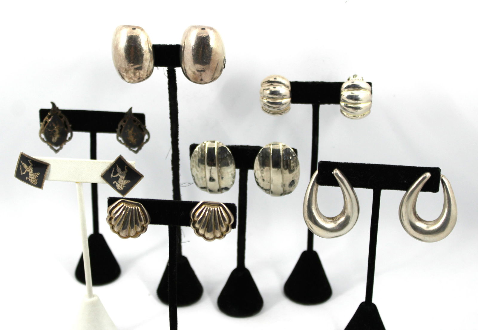 Assorted Vintage Earrings, Incl. Thai Sterling, 7 (1 of 9)