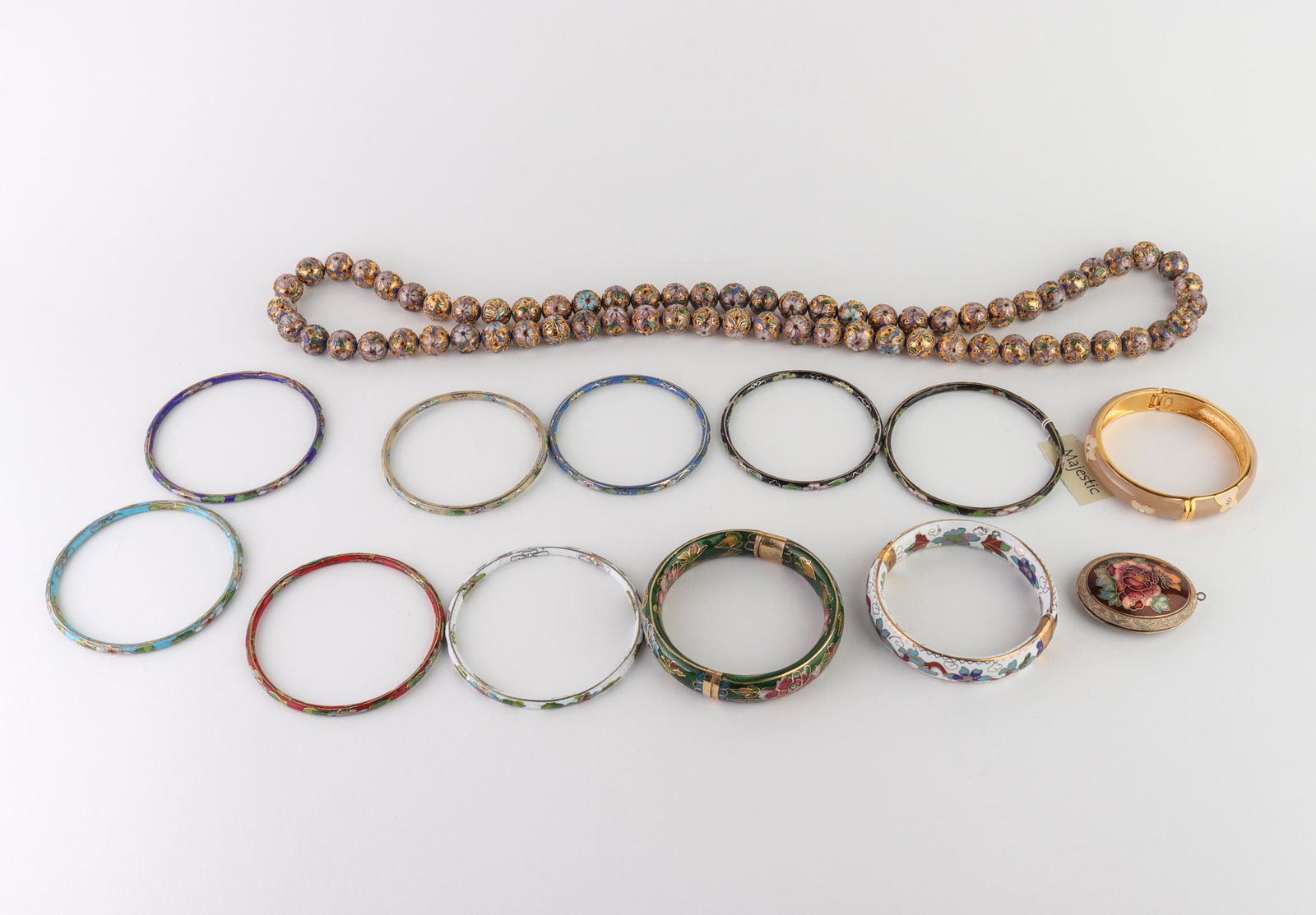 Assorted Cloisonne Bracelets & Necklace, 13 (1 of 9)