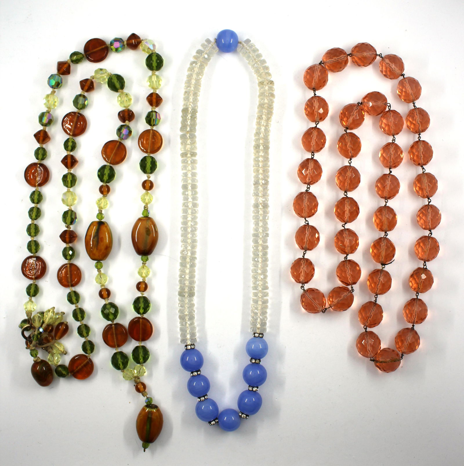 Vintage Assorted Beaded Necklaces, Group of 3 (1 of 9)