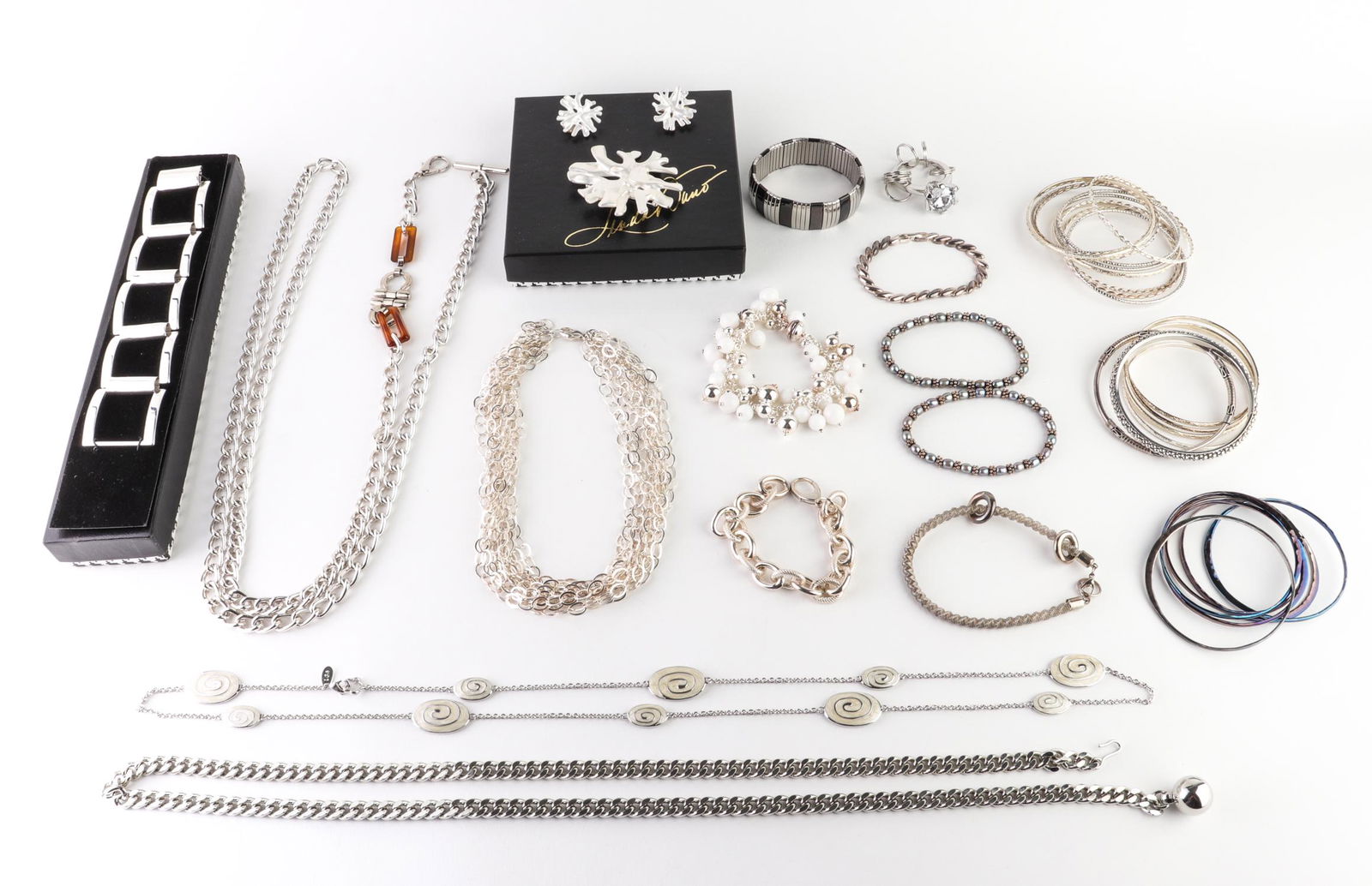 Misc. Silver-Tone Jewelry, Incl. Linda Dano (1 of 10)