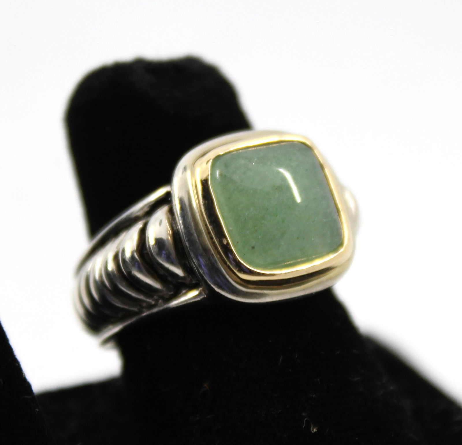 Joseph Esposito Silver, 14K & Jade Ring (1 of 8)
