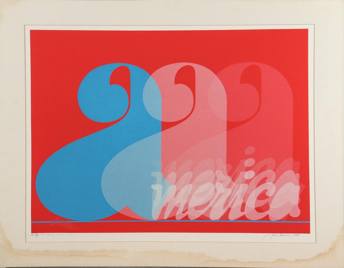 Jack Brusca "America" Lithograph on Paper (1 of 5)