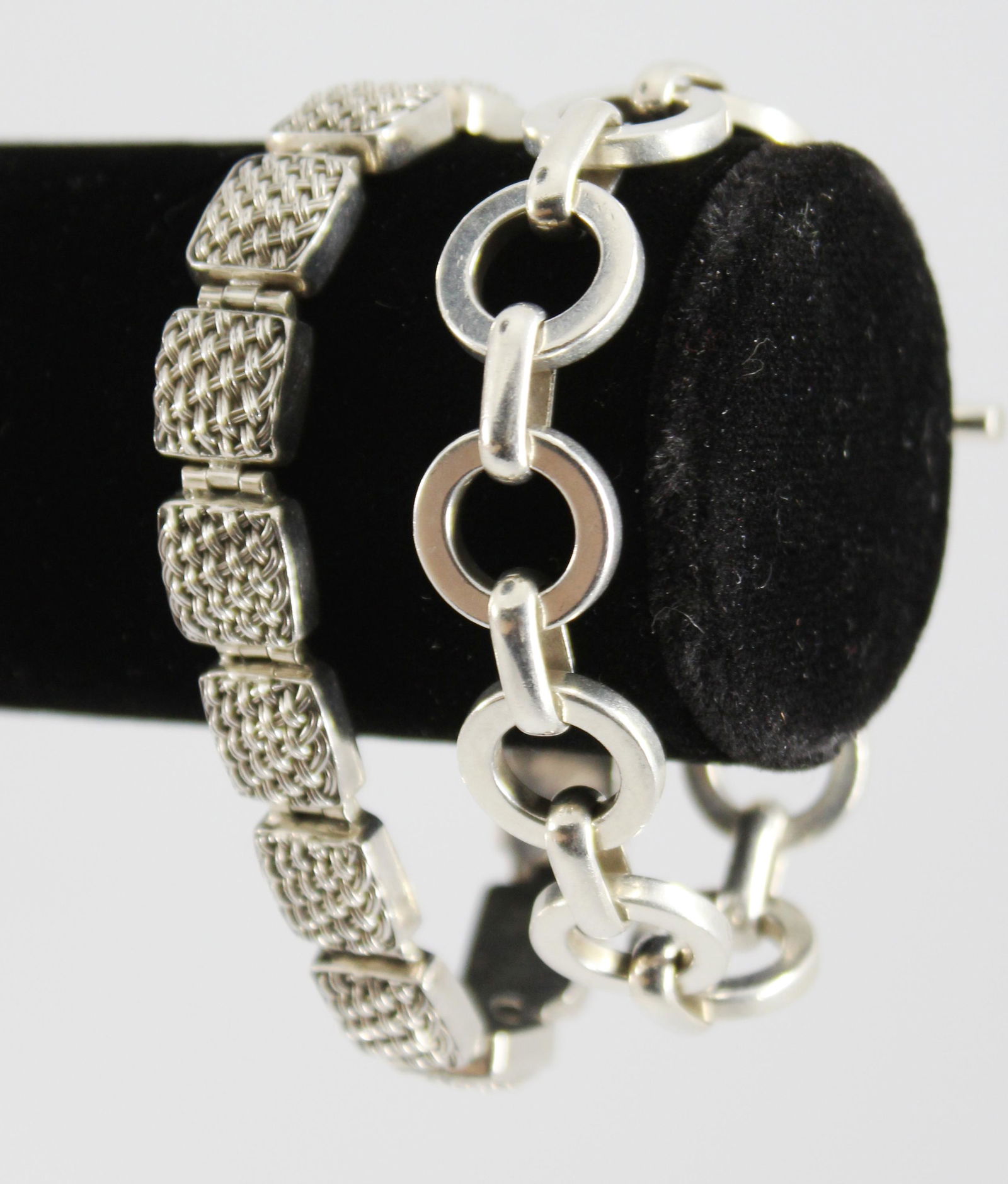Vintage Modern Sterling Silver & Gold Bracelets, 2 (1 of 5)