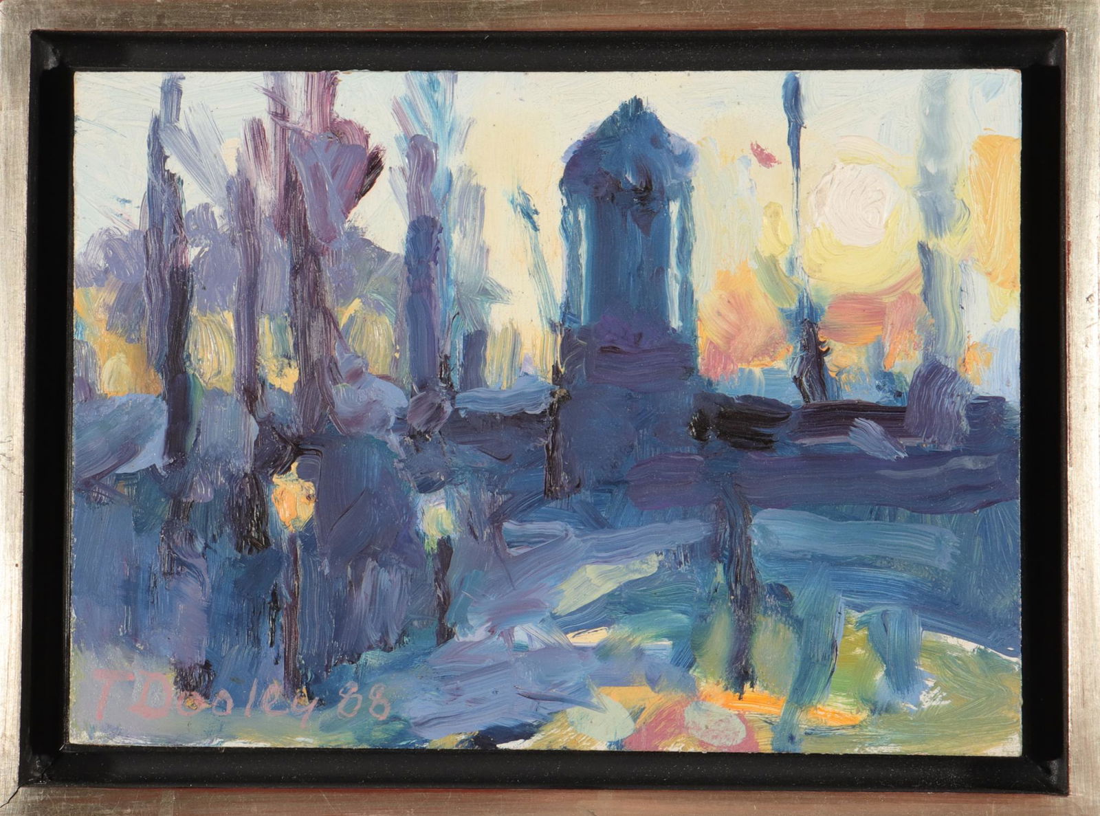 Tom Dooley "Tower" Oil on Board (1 of 2)