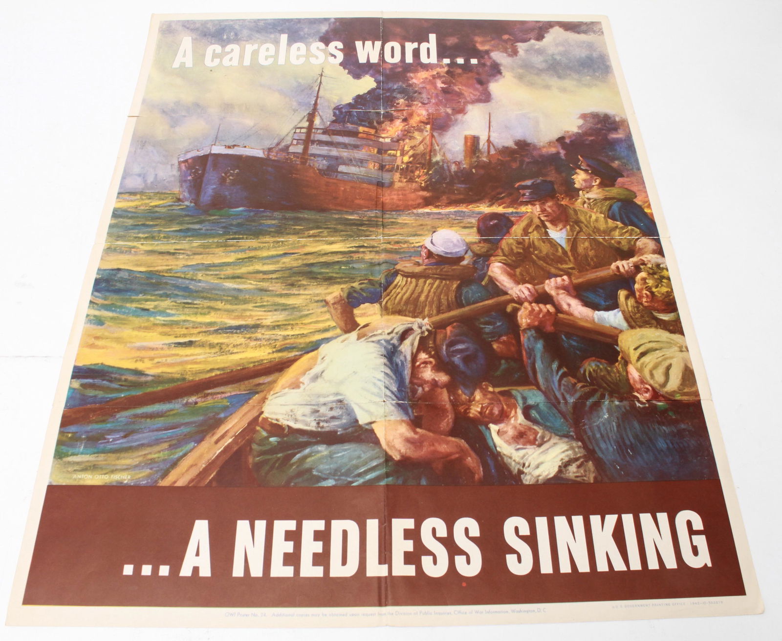 Anton Otto Fischer WWII Merchant Marine Lithograph (1 of 3)