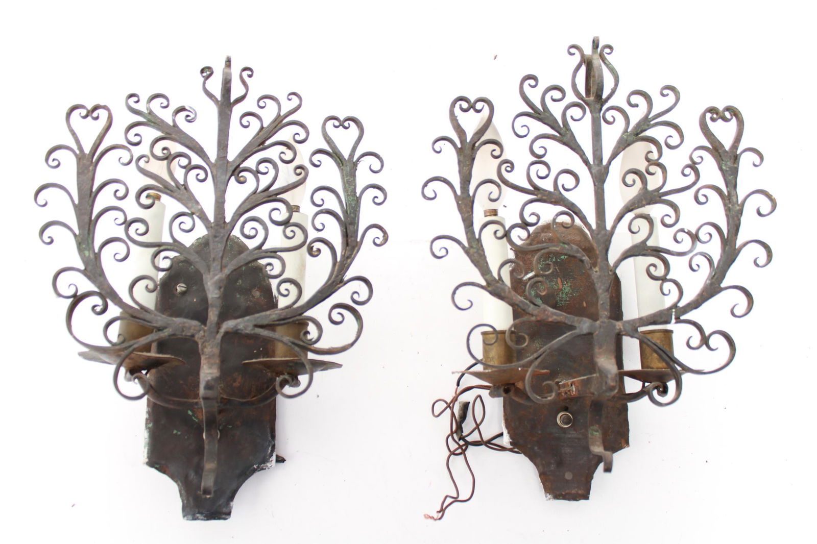 Moorish Wrought Iron Scones, Pair (1 of 5)