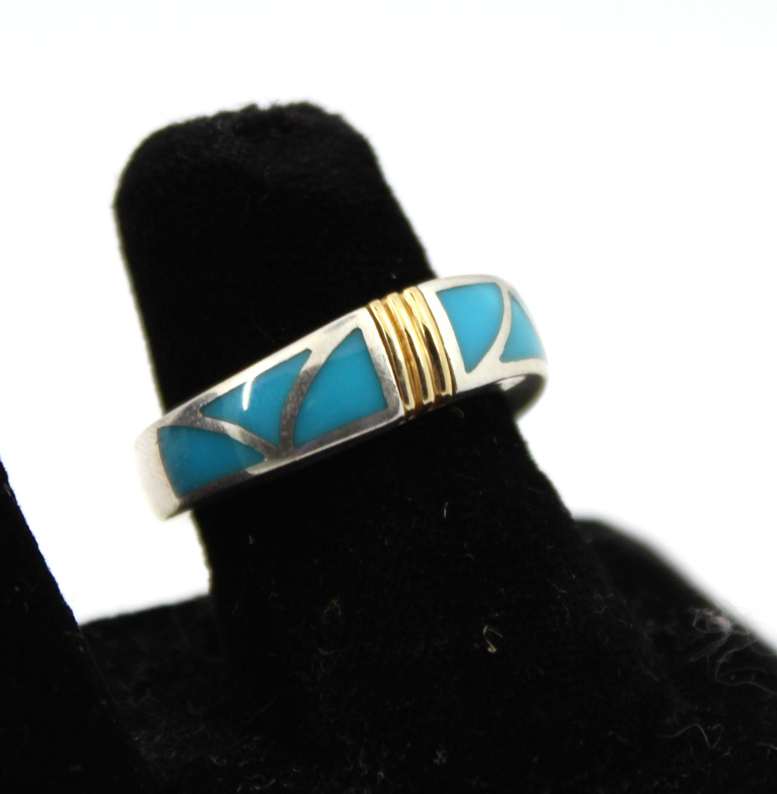 Eric Grossbardt Silver, 18K & Turq. Ring (1 of 7)