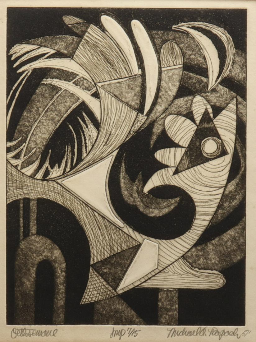 Michael A. Rapach Mid-Century Modern Etching (1 of 8)